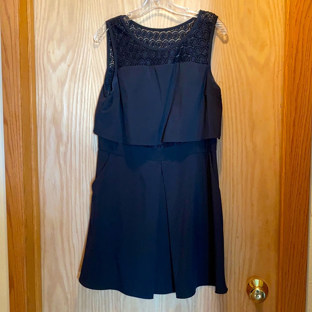 Black tiered dress with pockets
